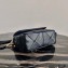 Prada System Nappa Leather Patchwork Shoulder Bag 1BD292 Black 2021