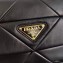 Prada System Nappa Leather Patchwork Shoulder Bag 1BD292 Black 2021