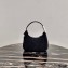 Prada Shearling Re-Edition 2000 Nylon Mini Hobo Bag 1NE515 Black 2021