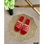 Louis Vuitton Monogram LV Square Espadrilles Slipper Sandals Red 2021