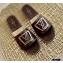 Louis Vuitton Monogram LV Square Espadrilles Slipper Sandals Coffee 2021