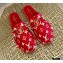 Louis Vuitton Monogram LV Dauphine Espadrilles Slippers Red 2021