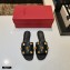 Valentino Quilted Calfskin Roman Stud Slide Sandals Black 2021
