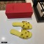 Valentino Quilted Calfskin Roman Stud Slide Sandals Yellow 2021