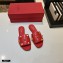 Valentino Quilted Calfskin Roman Stud Slide Sandals Red 2021