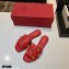 Valentino Quilted Calfskin Roman Stud Slide Sandals Red 2021