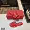 Valentino Quilted Calfskin Roman Stud Slide Sandals Red 2021