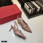 Valentino Sculpted Heel 7cm Rockstud Slingback Pumps Nude Pink 2021