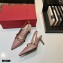 Valentino Sculpted Heel 7cm Rockstud Slingback Pumps Nude Pink 2021