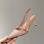 Valentino Sculpted Heel 7cm Rockstud Slingback Pumps Nude Pink 2021