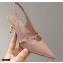 Valentino Sculpted Heel 7cm Rockstud Slingback Pumps Nude Pink 2021