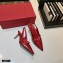 Valentino Sculpted Heel 7cm Rockstud Slingback Pumps Red 2021