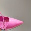 Valentino Heel 8cm Rockstud Slingback Pumps with Removable Strap Patent Pink 2021