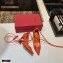 Valentino Heel 8cm Rockstud Slingback Pumps with Removable Strap Patent Orange 2021