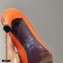 Valentino Heel 8cm Rockstud Slingback Pumps with Removable Strap Patent Orange 2021