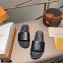 Louis Vuitton Monogram-embossed Slides Mules Black 2021