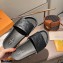 Louis Vuitton Monogram-embossed Slides Mules Black 2021