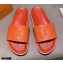 Louis Vuitton Monogram-embossed Slides Mules Orange 2021