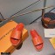 Louis Vuitton Monogram-embossed Slides Mules Orange 2021