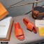 Louis Vuitton Monogram-embossed Slides Mules Orange 2021