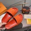 Louis Vuitton Monogram-embossed Slides Mules Orange 2021