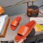 Louis Vuitton Monogram-embossed Slides Mules Orange 2021