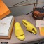 Louis Vuitton Monogram-embossed Slides Mules Yellow 2021