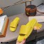 Louis Vuitton Monogram-embossed Slides Mules Yellow 2021