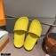 Louis Vuitton Monogram-embossed Slides Mules Yellow 2021