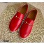 Gucci Leather Horsebit Espadrilles Red 2021