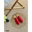 Gucci Leather Horsebit Espadrilles Slippers Red 2021