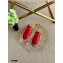 Gucci Leather Horsebit Espadrilles Slippers Red 2021