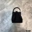 Balenciaga Wheel XXS Drawstring Bucket Bag Nylon Black