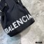 Balenciaga Wheel XXS Drawstring Bucket Bag Nylon Black