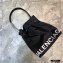 Balenciaga Wheel S Drawstring Bucket Bag Nylon Black