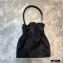 Balenciaga Wheel S Drawstring Bucket Bag Nylon Black
