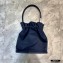 Balenciaga Wheel S Drawstring Bucket Bag Nylon Navy Blue