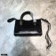 Balenciaga Classic City Mini Bag Crocodile Embossed Calfskin Black/Gold