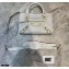 Balenciaga Classic City Mini Bag Crocodile Embossed Calfskin White/Gold