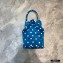 Balenciaga Wheel XS Drawstring Bucket Bag Nylon Polkadots Blue