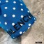 Balenciaga Wheel XS Drawstring Bucket Bag Nylon Polkadots Blue