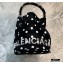 Balenciaga Wheel XXS Drawstring Bucket Bag Nylon Polkadots Black