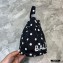 Balenciaga Wheel XXS Drawstring Bucket Bag Nylon Polkadots Black