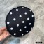 Balenciaga Wheel XXS Drawstring Bucket Bag Nylon Polkadots Black