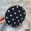 Balenciaga Wheel XS Drawstring Bucket Bag Nylon Polkadots Black