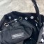 Balenciaga Wheel XS Drawstring Bucket Bag Nylon Polkadots Black