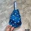 Balenciaga Wheel XXS Drawstring Bucket Bag Nylon Polkadots Blue
