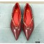Valentino Chain Detail Ballerina Flats Burgundy 2021