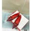 Valentino Chain Detail Ballerina Flats Burgundy 2021