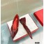 Valentino Chain Detail Ballerina Flats Burgundy 2021